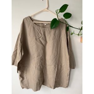 100% Irish Linen Eileen Fisher Bateau Tunic